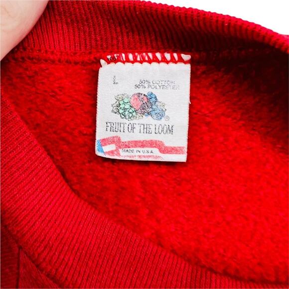 Vintage 90s usmc Sweatshirt Semper Fidelis Military Size Large Pullover - Picture 6 of 8